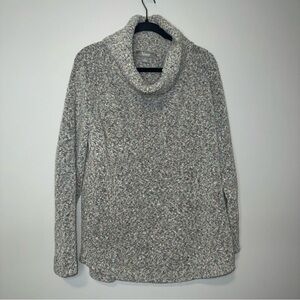 Natural Reflections Womens XL Cowl‎ Neck Sweater Grey Marled Knit Pullover Top